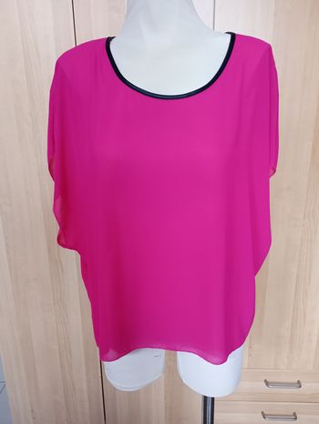 Blouse voile rose
