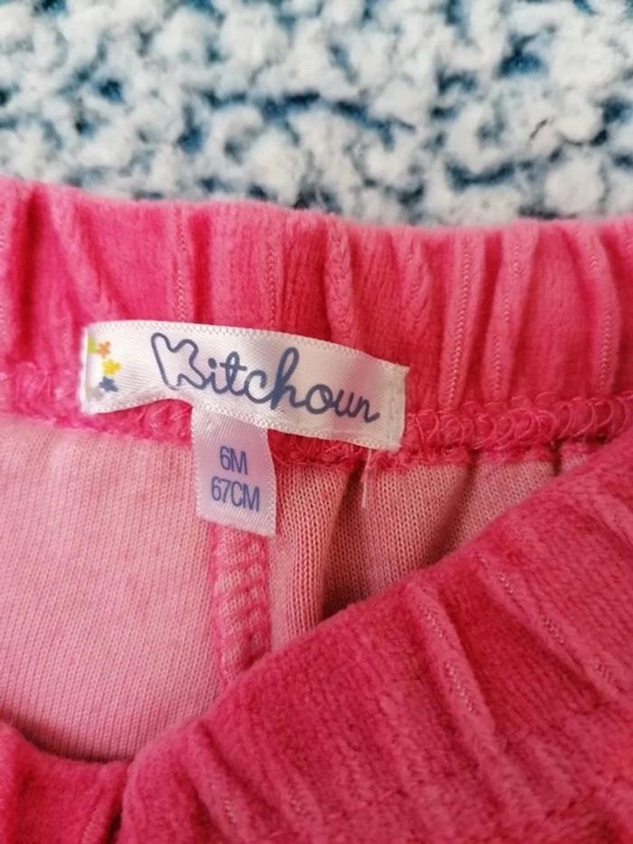 Pantalon jogging velour fille taille 6 mois - photo numéro 3