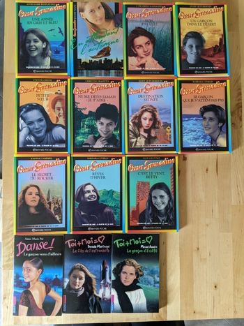 Grand lot livres romance pré-ado 10-11 ans : Coeur grenadine, Toi+Moi, Danse