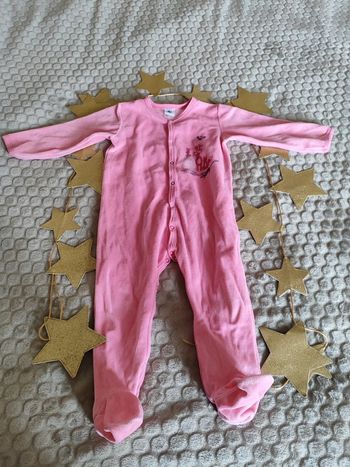 Pyjama velours rose 24 mois Petit Bateau
