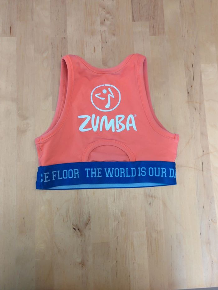 Brassière douce orange bleu Zumba - photo numéro 2