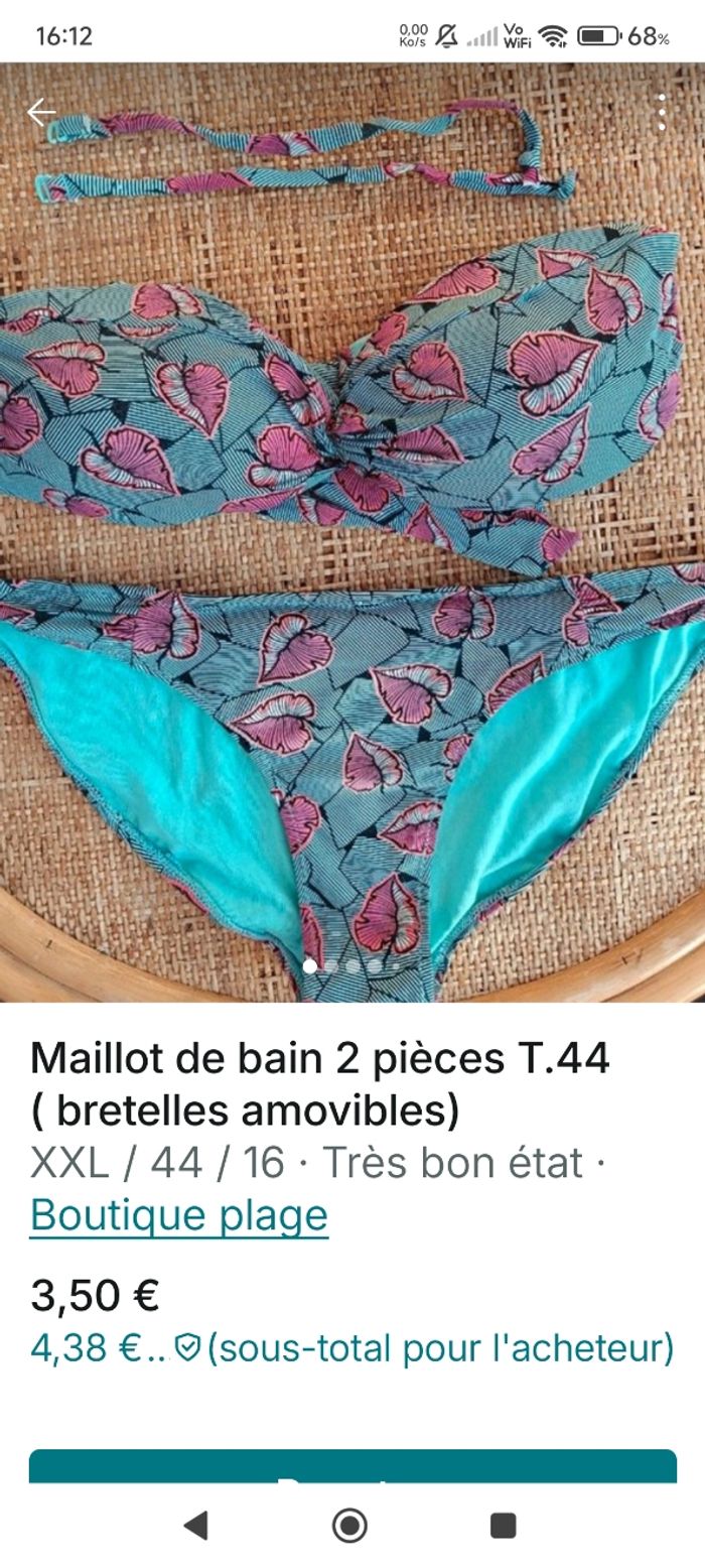 Maillot de bain 2 pièces T.44 - photo numéro 9