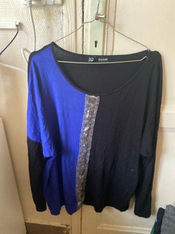 Tee-shirts manche longue noir bleu