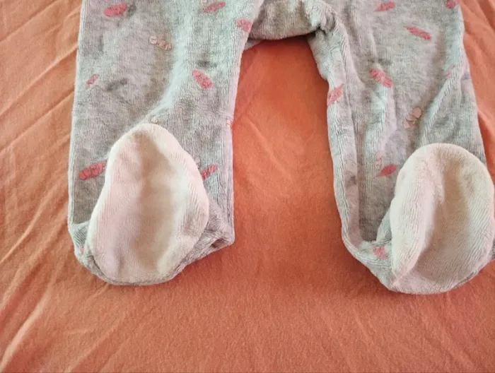 * Pyjama chaud gris motif plumes T6M Tissaia - photo numéro 2