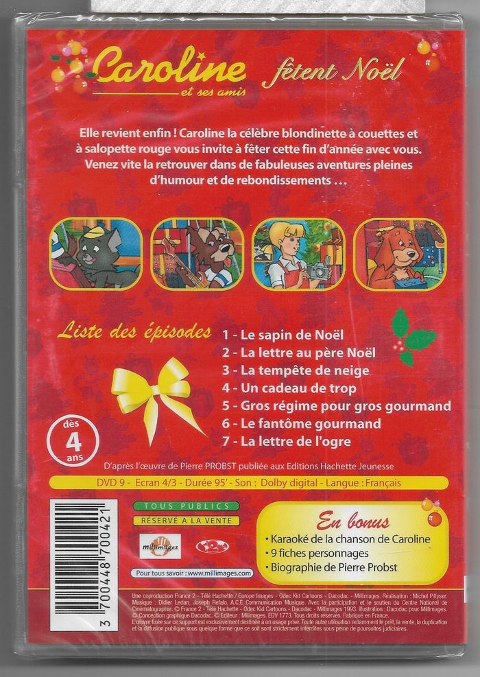 CAROLINE ET SES AMIS FETENT NOEL - Volume 2 / DVD Neuf sous blister - VF - photo numéro 2