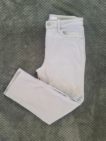 Jean droit gris clair beige Uniqlo Taille 38