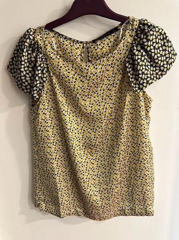 Blouse manches courtes avec effet sur les manches Zara XS