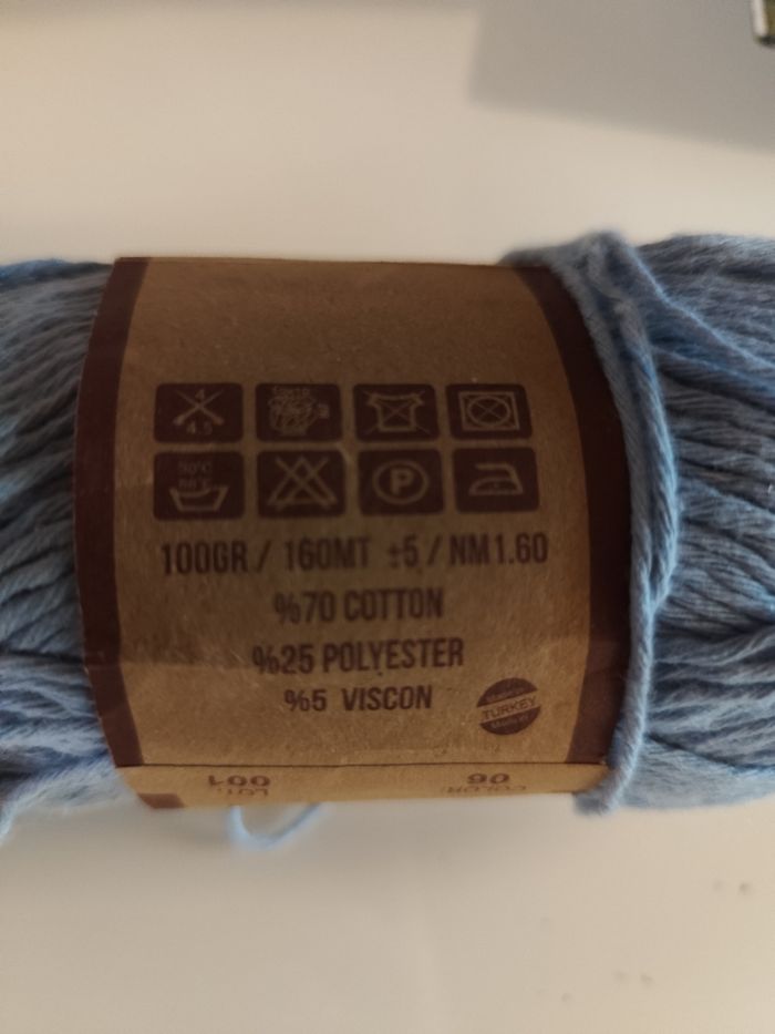 4 pelotes bleu 100gr - photo numéro 2
