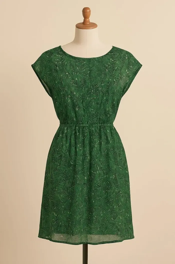Robe verte motif multicolore Compania Fantastica Taille XS - photo numéro 2