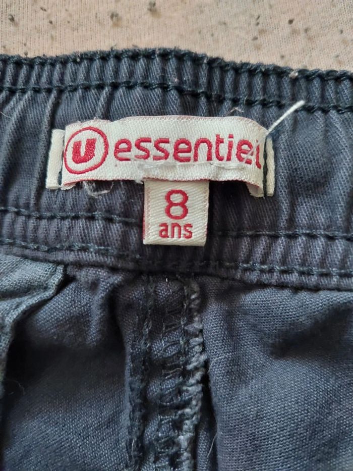 Short bleu en toile Taille 8 ans - photo numéro 3