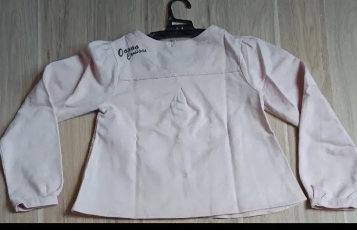 Veste rose pâle avec boutons et broderie ooxoo 10 ans - photo numéro 2