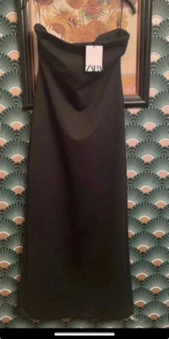 Très belle robe bustier, taille L.Zara nouvelle collection verte foncé