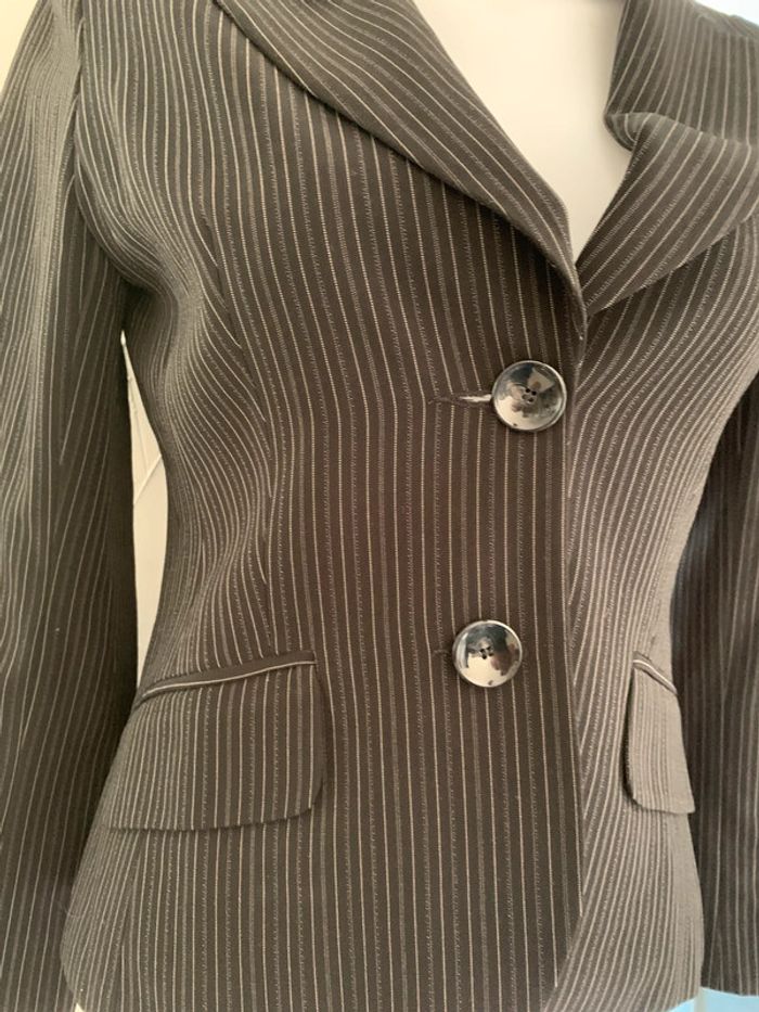 Blazer 1. 2 3 taille 38 noir fine rayure - photo numéro 6