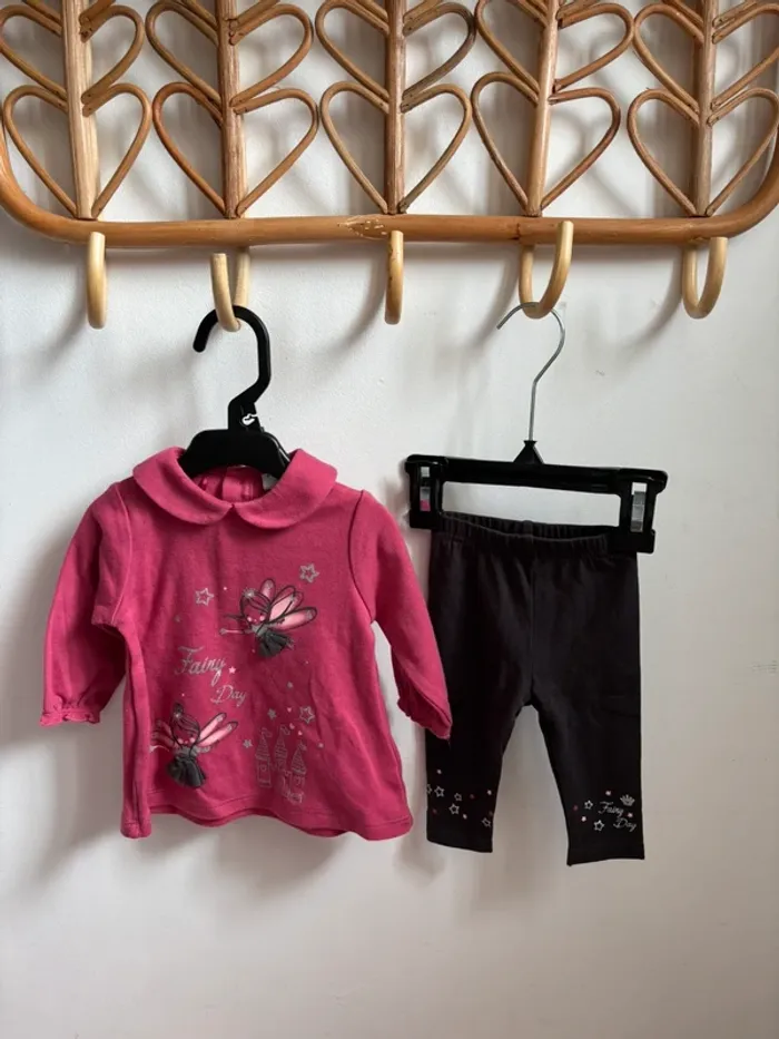 Ensemble rose et gris foncé thème fées 3 mois - photo numéro 13