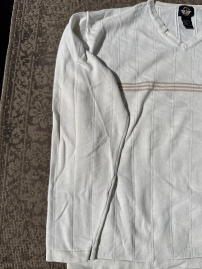 Pull blanc col V Dockers femme - Taille XL - photo numéro 4