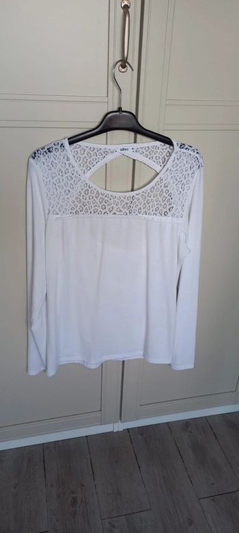 Tee shirt blanc manches longues femme