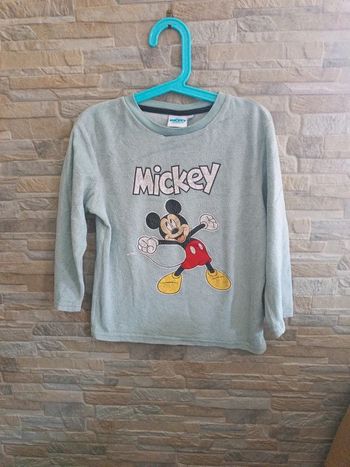 Haut pyjama velours turquoise Disney 6A