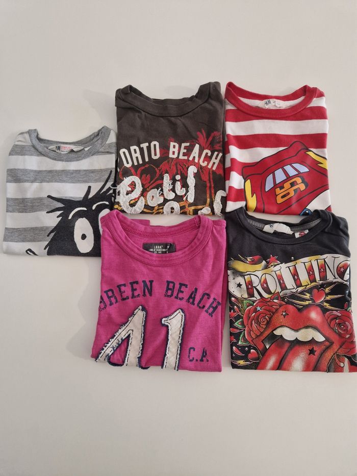 Lot de 5 t-shirts manches courtes garçon 1/ 2 ans H&M - photo numéro 8