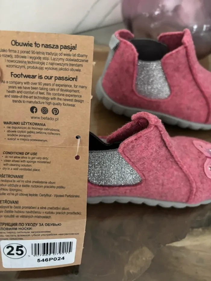 Chaussons fille Befado rose tissu - photo numéro 7