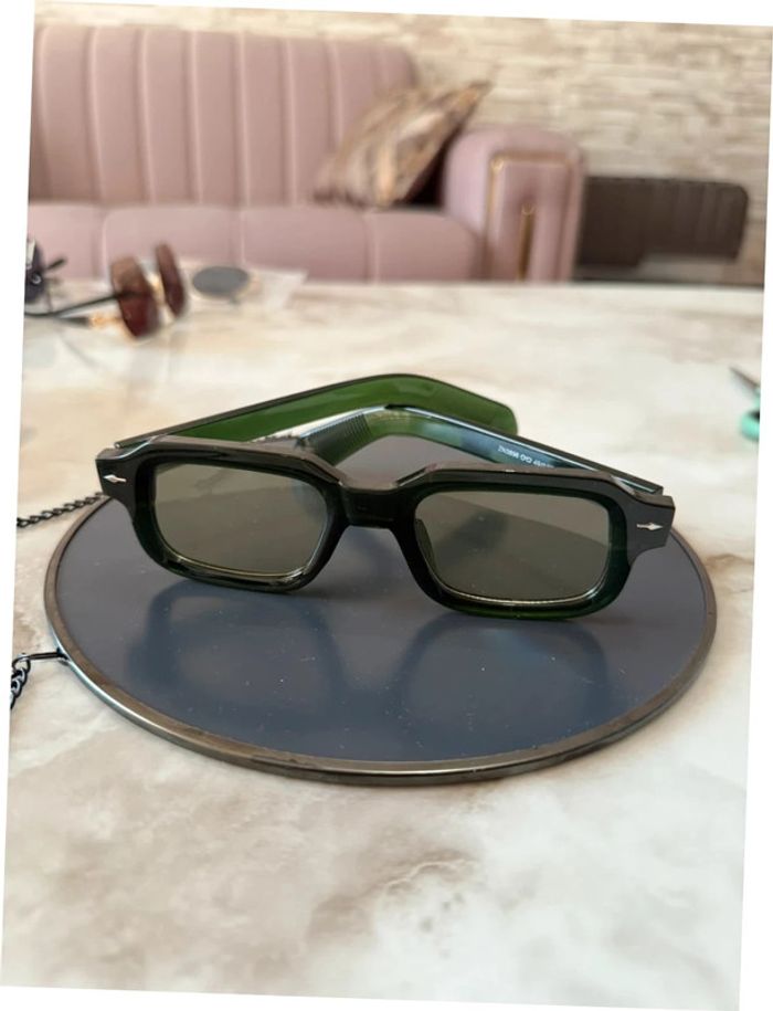 Lunette de soleil carrée verte - photo numéro 3