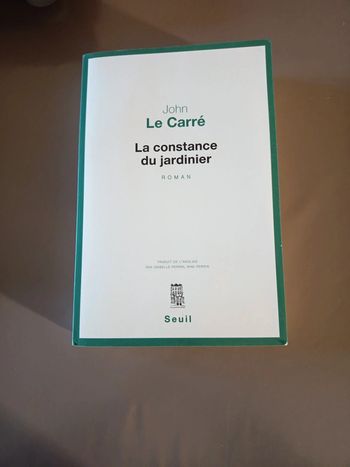 Livre La constance du jardinier