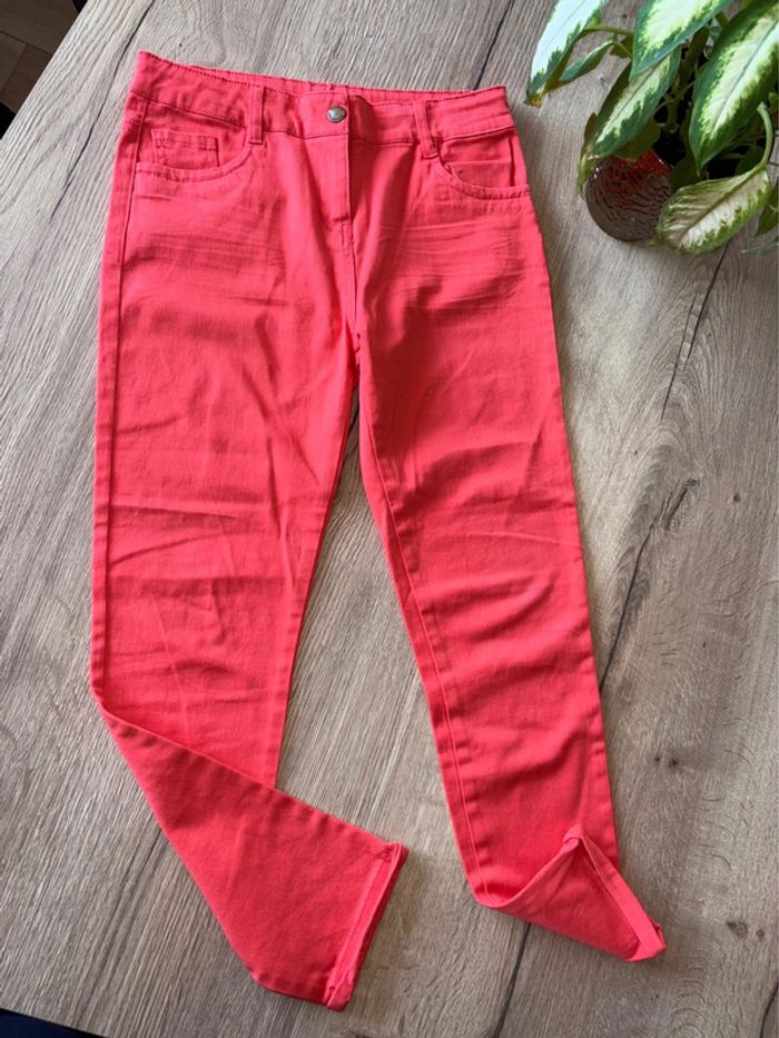 Pantalon tape à l’œil fille 14 ans corail orange