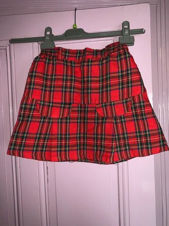 jupe courte rouge écossais 8 ans