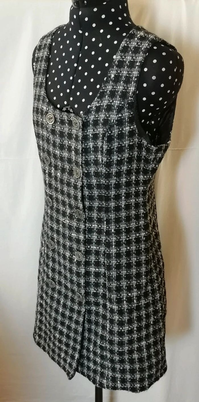 Robe carreaux noir et blanc bouton métal taille 42 Promod - photo numéro 6