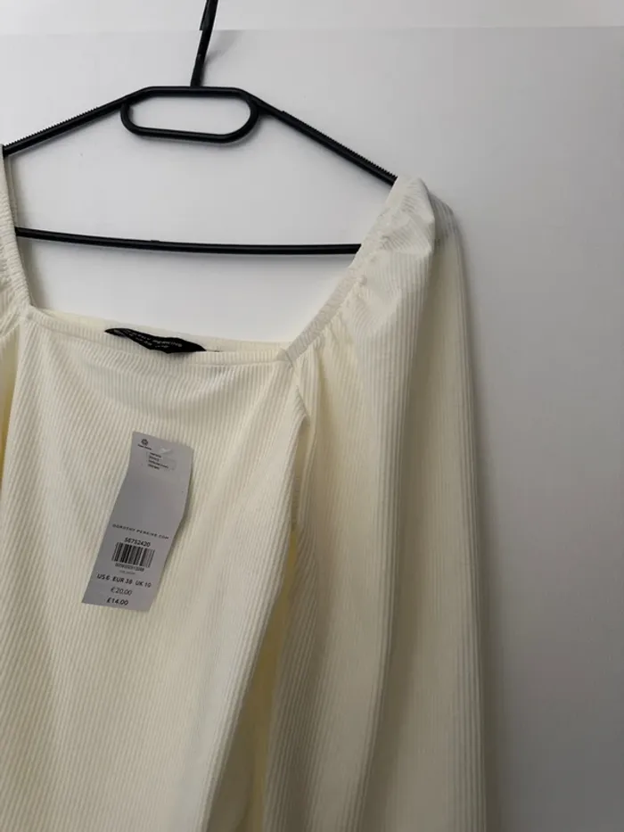 Blouse Blanche transparente neuve Dorothy Perkins - photo numéro 4