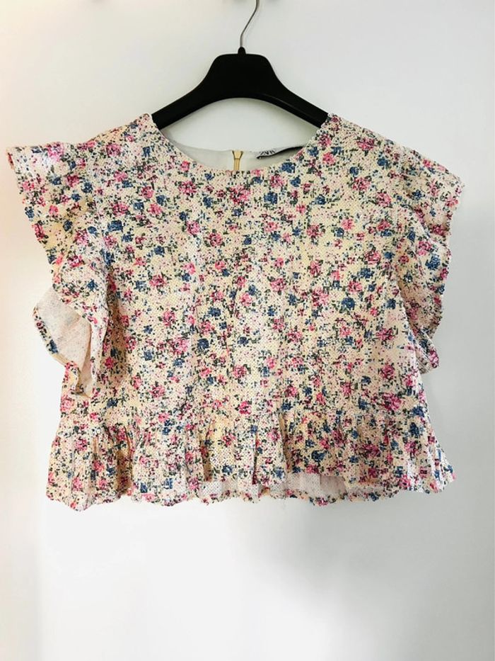 Haut top Zara à sequins liberty taille L