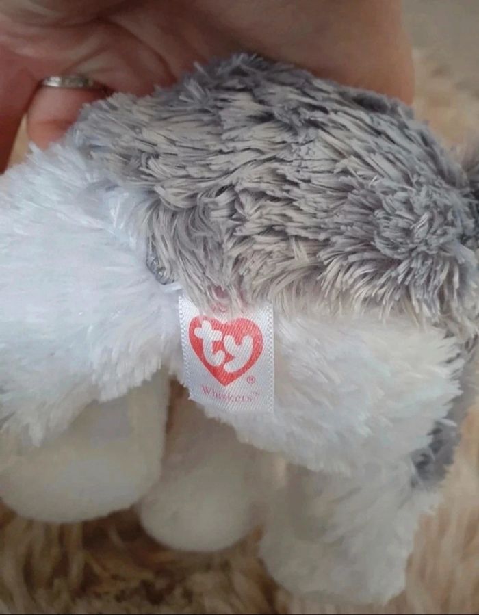 Peluche gris chien ty - photo numéro 4