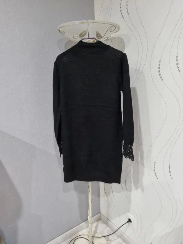 Robe pull avec détail en dentelle col et manche Taille unique - photo numéro 8