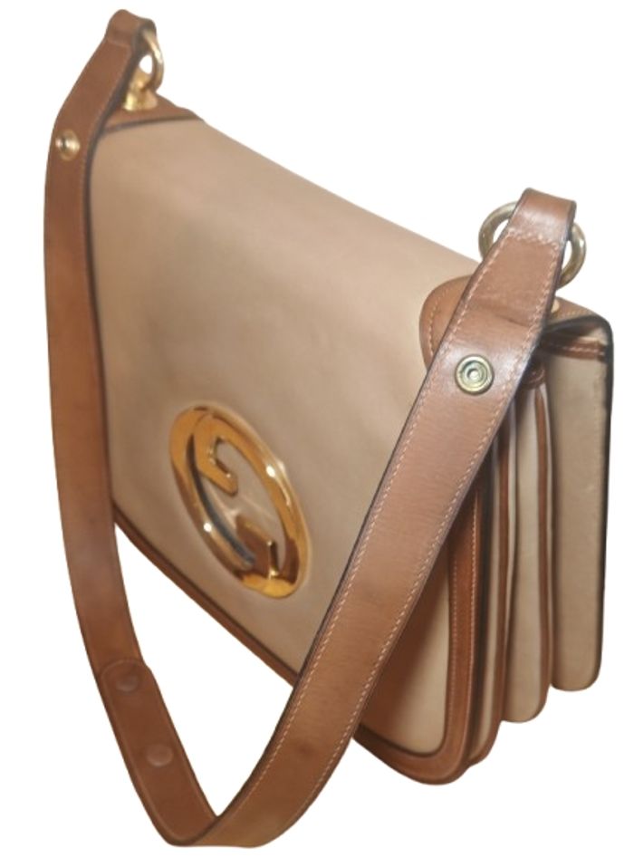 Sac bandoulière vintage Gucci Blondie 1970 – Cuir caramel – Excellent état - photo numéro 2