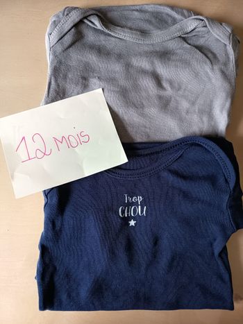 Lot de 2 bodies 12 mois