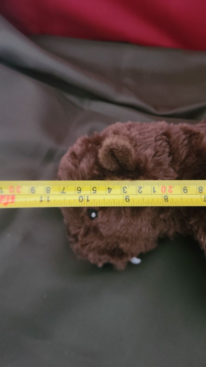 Sac à dos peluche marmotte SANDY marron 32 cm - photo numéro 3