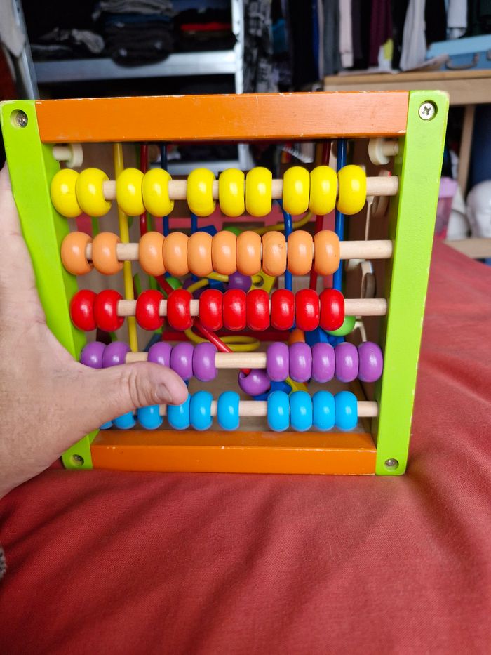 Cube d'activité et d'éveil en bois - photo numéro 3