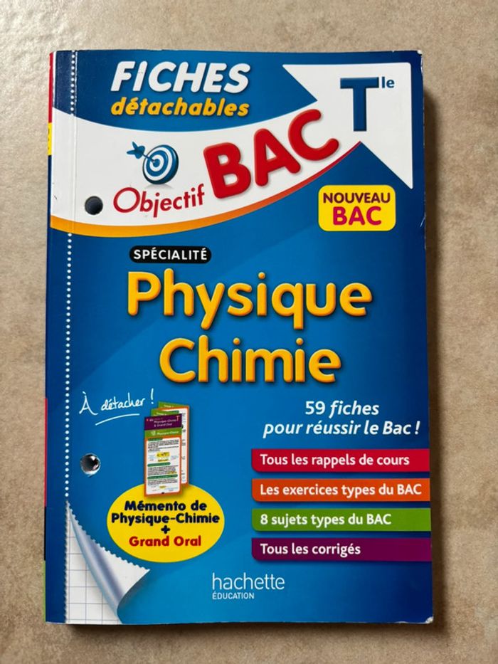 Fiches de révision Bac terminale physique chimie