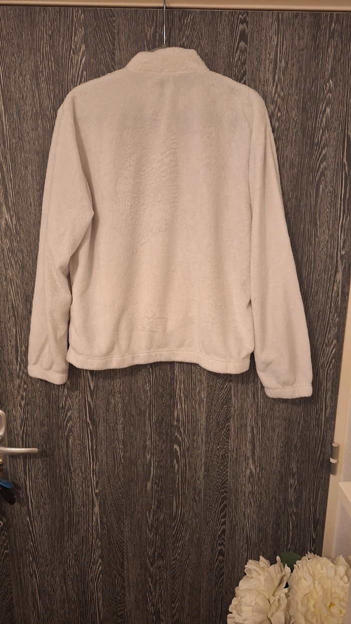 Veste polaire col haut fermeture éclair blanc - photo numéro 2