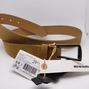 Ceinture Parti en Cuir Marron Homme Neuve