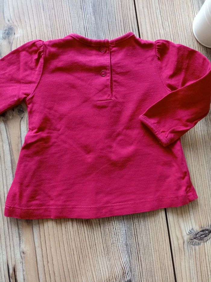 T-shirt manches longues fille 3 mois - photo numéro 3