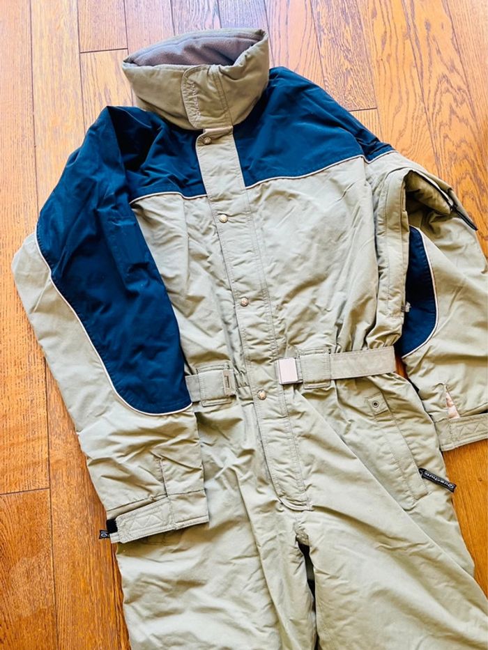 Sublime combinaison de ski taille XL queshua casi neuve bleu marine beige - photo numéro 4