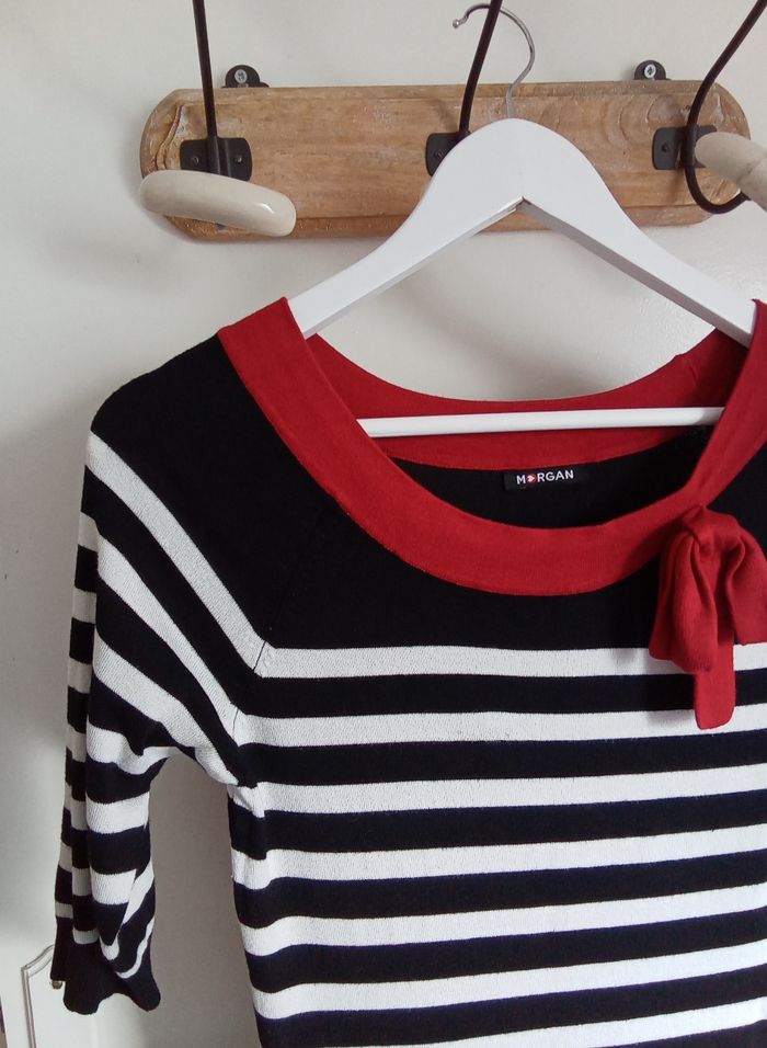 Robe à rayures noires et blanches Morgan taille 38 - photo numéro 3