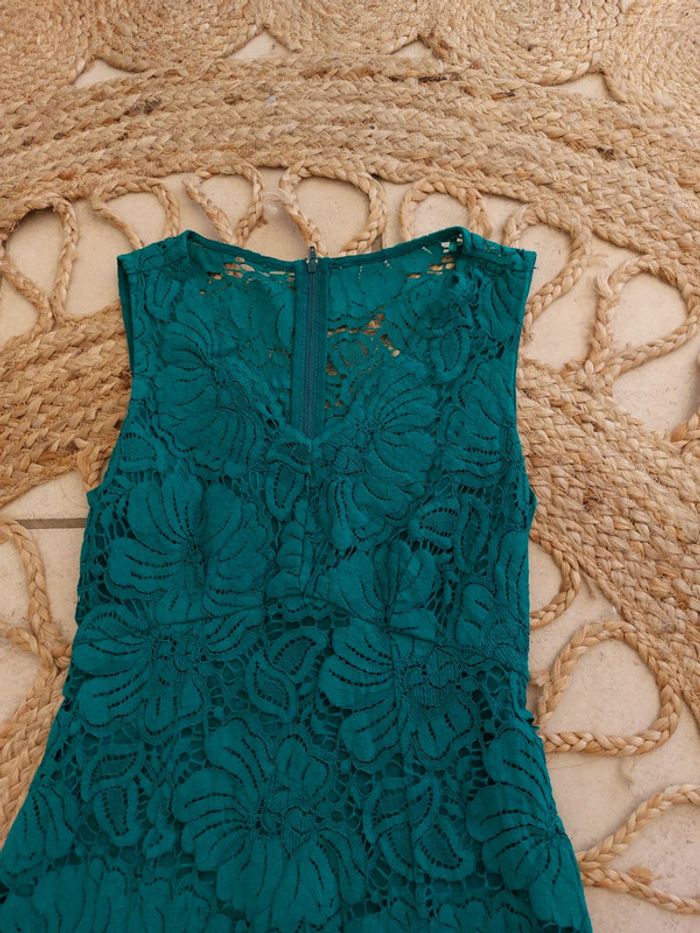 Robe Naf Naf dentelle verte - photo numéro 2