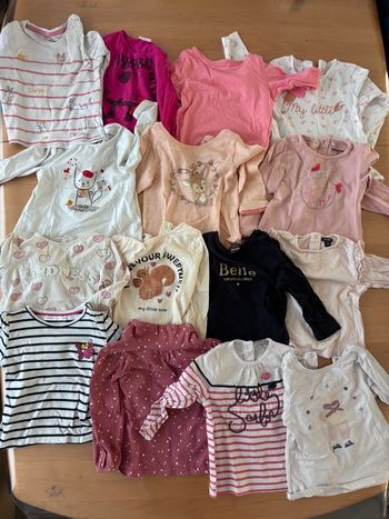 Lot de 15 t-shirt manches longues 18 mois