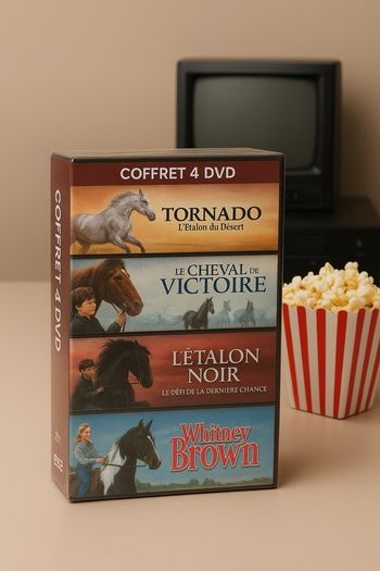 📀 Coffret 4 DVD – Films de chevaux (neuf sous blister)