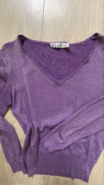 Pull en lurex violet 