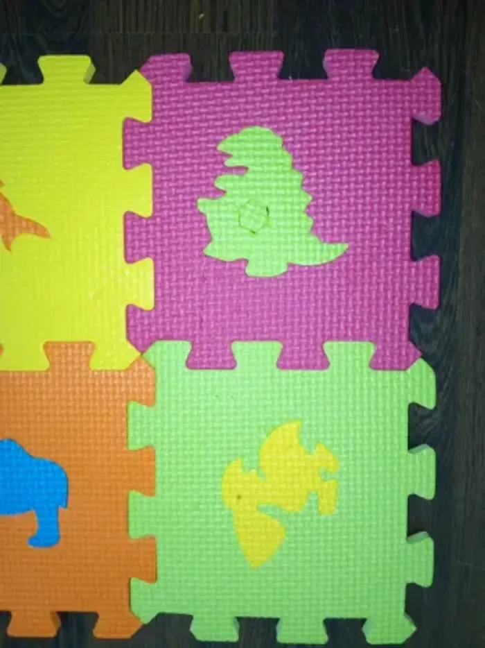 Tapis/Dalle/Puzzles en mousse - 61 pièces - Enfants - Multicolores - photo numéro 10