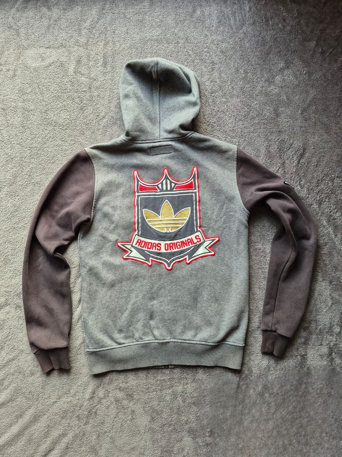 Veste a zip adidas - grise - style vintage- taille S - bon état. - photo numéro 5