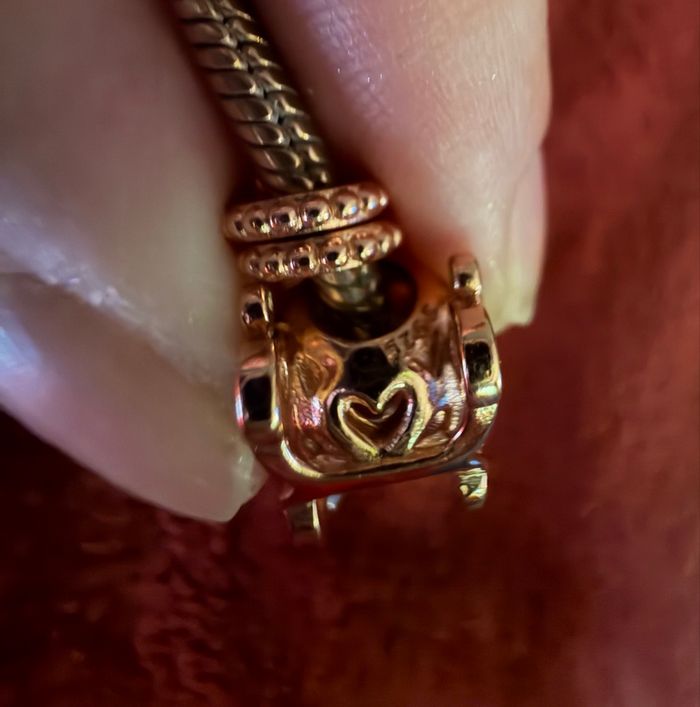 Charm carrosse or rose 14 k Pandora - photo numéro 2