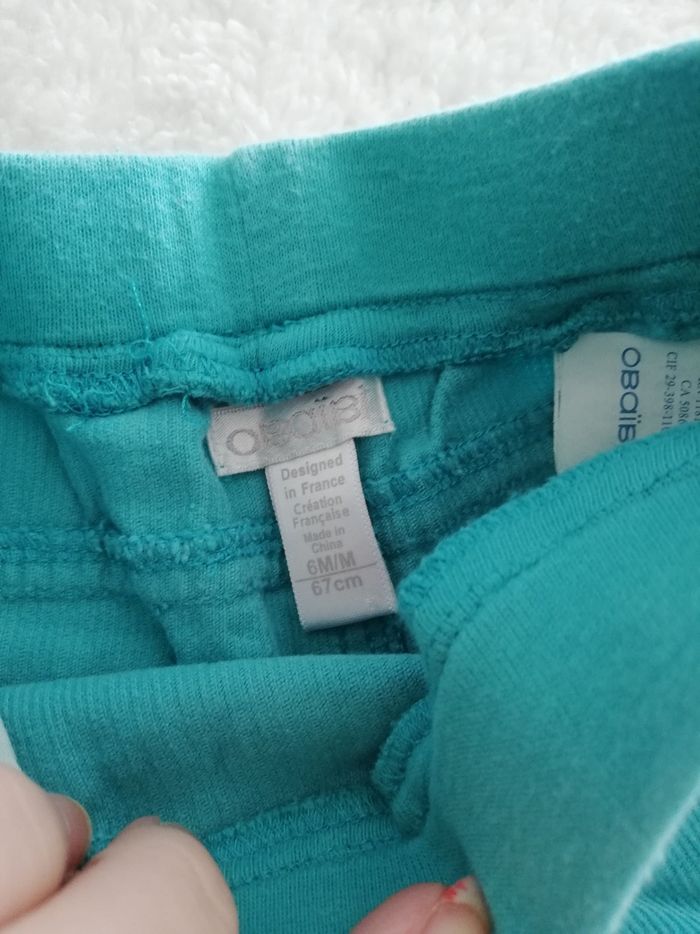 Short fille turquoise 6 mois obaïbi - photo numéro 2
